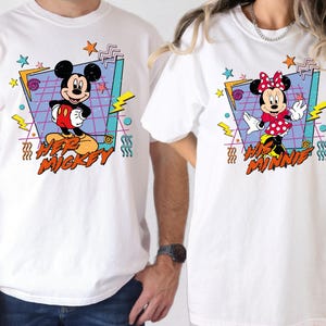 Retro Minnie & Mickey Shirt, Disney His and Hers Couple Shirt, Disney Couple Matching Shirt, WDW Honeymoon Tee, Disneyland Vacation Sweater