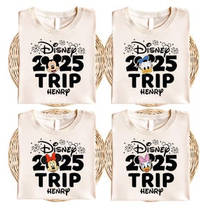 Personalized Mickey & Friends Matching Shirt, Custom Disneyland 2025 Trip Shirt, Disney Friends Group Shirt, Disneyworld Vacation  Shirt
