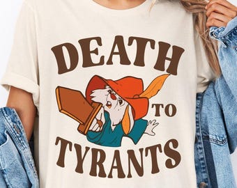 Skippy Rabbit Death To Tyrants Shirt, Disney Robin Hood Tee, Retro 70S Skippy Rabbit Death To Tyrants Tee, Disneyland Family Trip Sweater