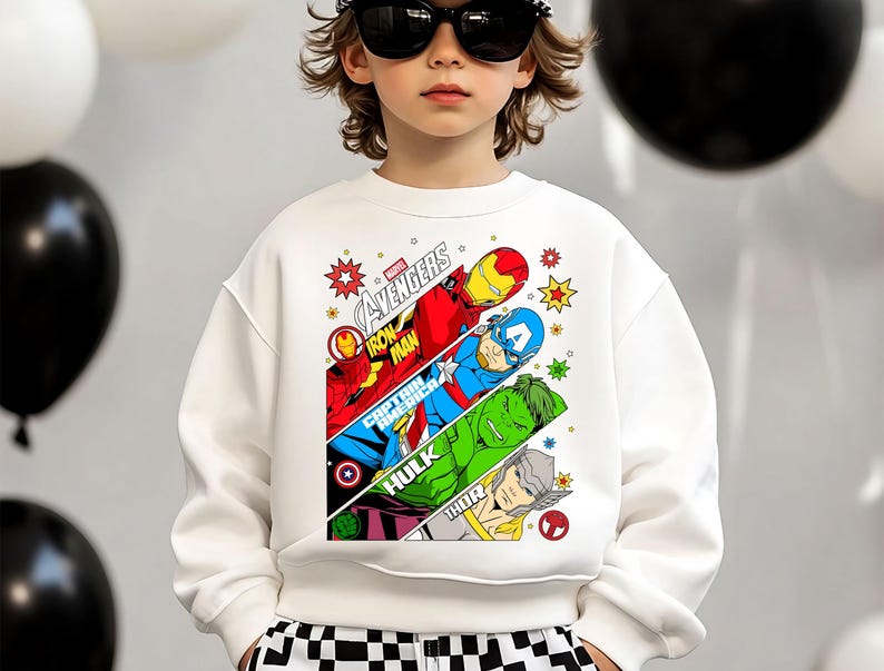 Marvel Avengers Shirt, Marvel Superheroes Sweatshirt, Marvel Comics Shirt, Iron Man Captain America Hulk Thor T-Shirt, Disney Trip Boy Tees