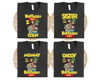 Aangepaste Disney Toy Story verjaardag jongen familie bijpassende shirt, Disney Pixar Toy Story verjaardag ploeg shirt, Disneyland verjaardag vakantie Tees