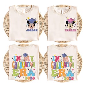 Mickey and Friends Grad Shirt, Disney Custom In My Graduation Era Shirt, WDW Magic Castle Senior Party Shirt, Disneyland Family Matching Tee