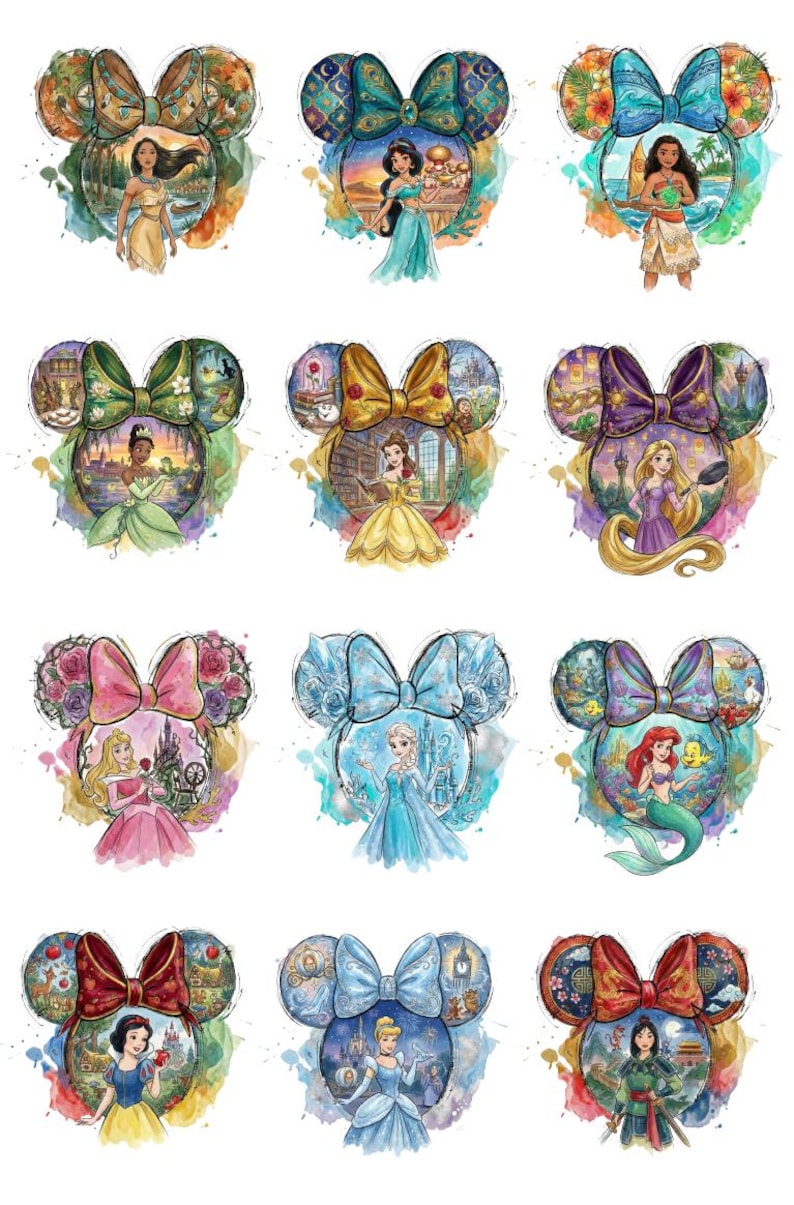 Disney Princess Matching Shirt, Watercolor Magic Castle Princess T-Shirt, Disneyworld Girls Trip Tees, Princess Belle Ariel Moana Sweatshirt