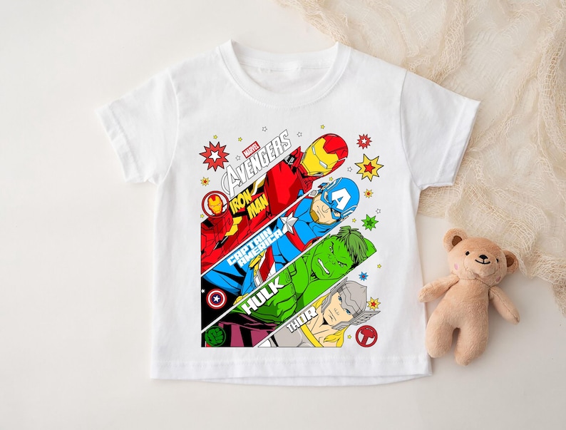 Marvel Avengers Shirt, Marvel Superheroes Sweatshirt, Marvel Comics Shirt, Iron Man Captain America Hulk Thor T-Shirt, Disney Trip Boy Tees