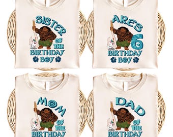 Aangepaste Disney Maui feestvarken shirt, Disney familie verjaardag vakantie shirt, Moana Maui familie bijpassende T-shirt, Maui verjaardagsfeestje shirt