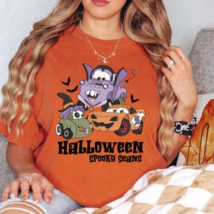 Disney Cars Halloween Spooky Seans T-Shirt, Disney Cars Halloween Sweatshirt, Spooky Cars Halloween Sweater, Fall Season Cars Kids Shirt