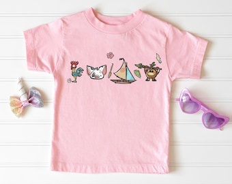 Disney Moana 2 Movie Pua Hei Hei Shirt, Princess Moana And Family T-Shirt, Baby Moana Sweatshirt, Disneyland Trip Tee, Disney Friends Tees