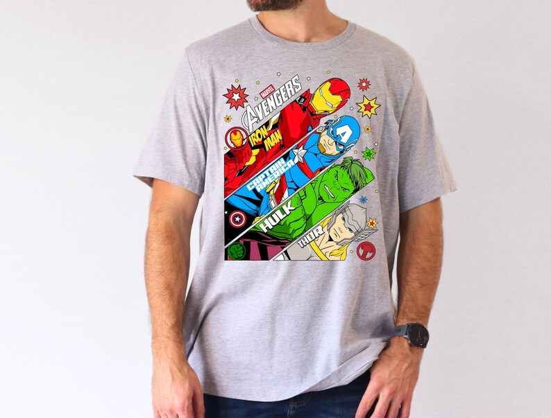 Marvel Avengers Shirt, Marvel Superheroes Sweatshirt, Marvel Comics Shirt, Iron Man Captain America Hulk Thor T-Shirt, Disney Trip Boy Tees
