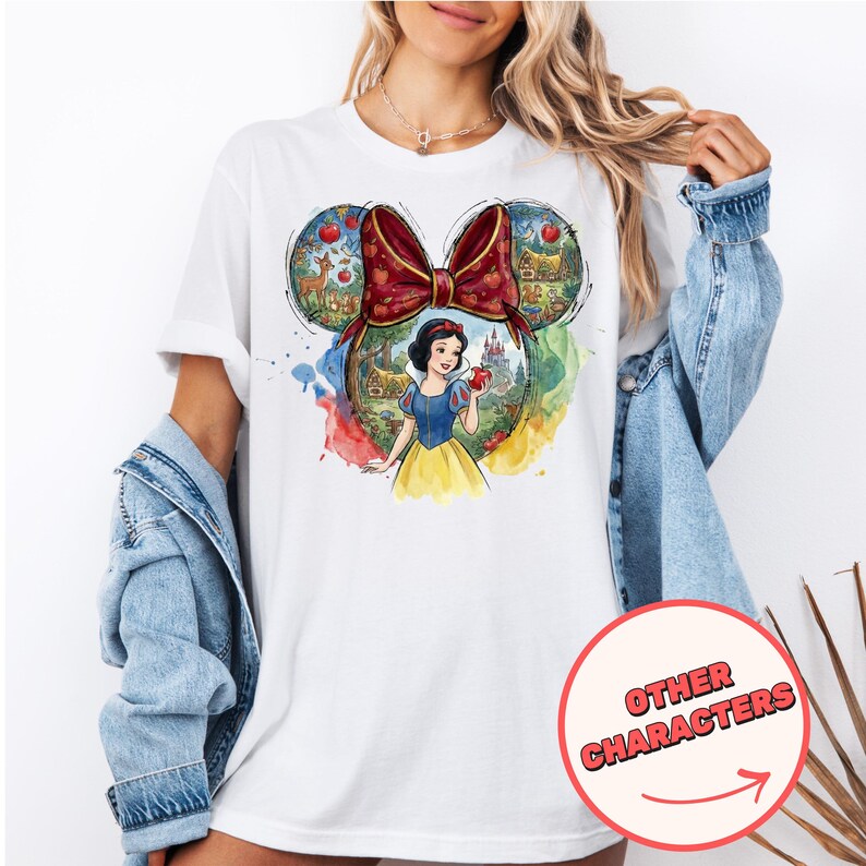 Disney Princess Matching Shirt, Watercolor Magic Castle Princess T-Shirt, Disneyworld Girls Trip Tees, Princess Belle Ariel Moana Sweatshirt