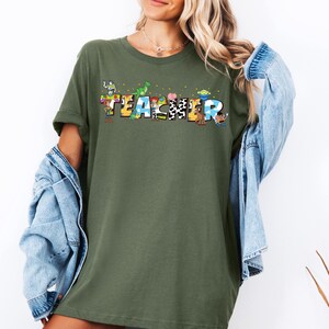 Toy Story Teacher Shirt, Disney Teacher Team T-Shirts, Woody Buzz Jessie Teach Tees, Disney Pixar Toy Story Lab Week Sweatshirt
