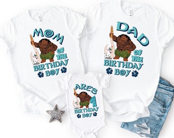 Custom Disney Maui Birthday Boy Shirt, Disney Family Birthday Vacation Shirt, Moana Maui Family Matching T-Shirt, Maui Birthday Party Shirt