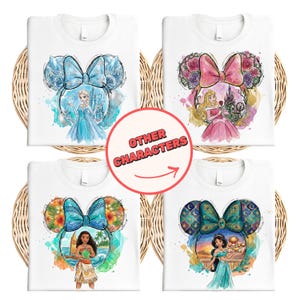 Disney Princess Matching Shirt, Watercolor Magic Castle Princess T-Shirt, Disneyworld Girls Trip Tees, Princess Belle Ariel Moana Sweatshirt