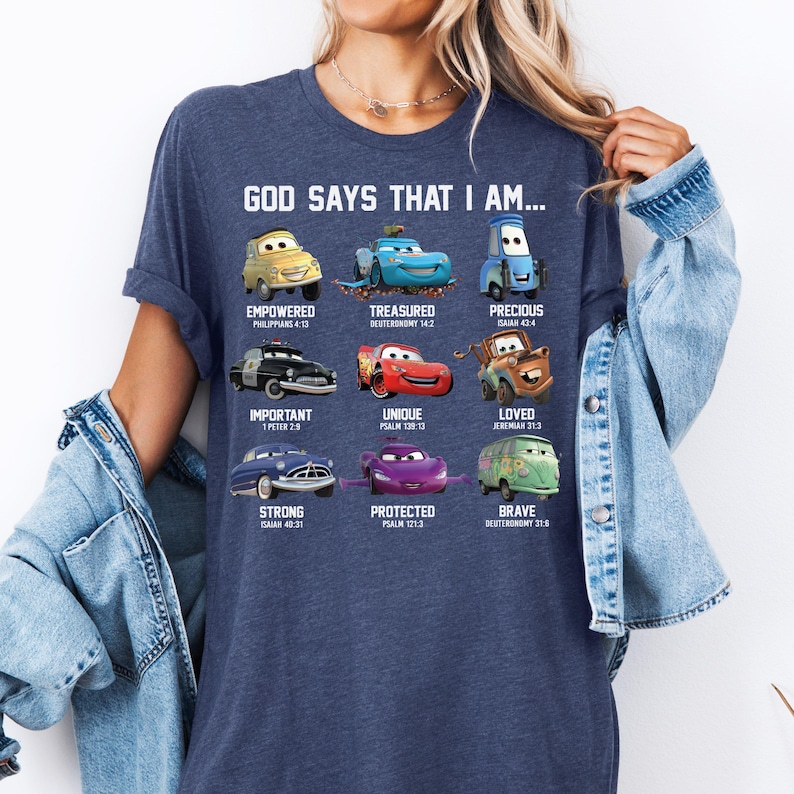 Disney Cars God Says I am Shirt, Disney Bible Verse Shirt, Christian Toddler T-Shirt, Disney Lightning Mcqueen Shirt, Religious Kids Tee