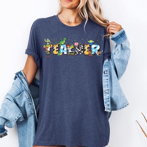Toy Story Teacher Shirt, Disney Teacher Team T-Shirts, Woody Buzz Jessie Teach Tees, Disney Pixar Toy Story Lab Week Sweatshirt