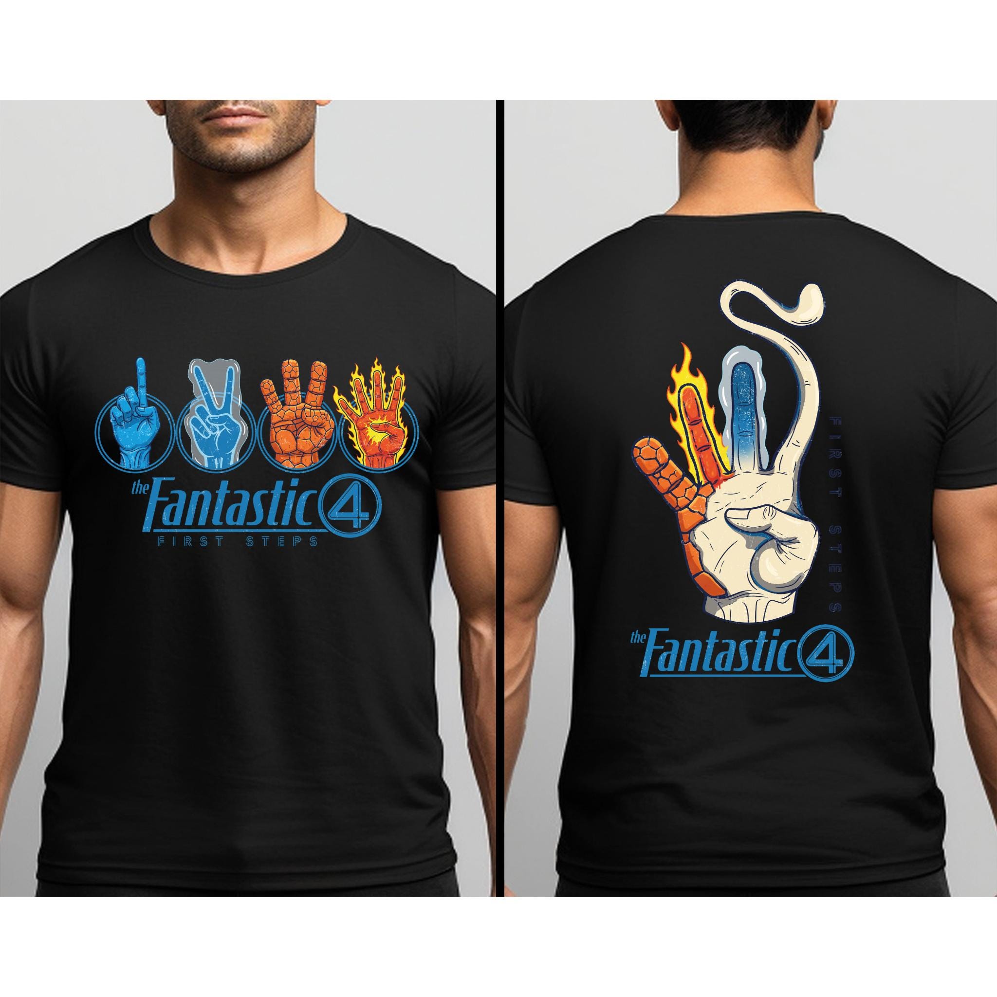 キャラクターグッズ MARVEL Fantastic 4 Tシャツ キーホルダー 缶