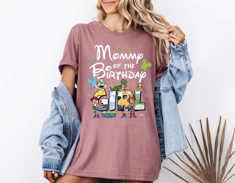 Personalized Toy Story Birthday Girl Shirt, Custom Disney Family Matching Bday Party Sweatshirt
