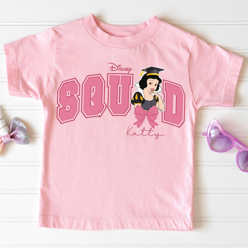 Disney Princess Graduation Squad Shirt, Belle Ariel Rapunzel Moana Graduation Party Tees, Class Of 2026 Sweater, Disney Graduate Trip Tee
