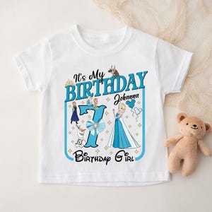 Custom Frozen Birthday Girl Shirt, Personalized Elsa Birthday Sweatshirt, Disney Birthday Girl Tee, Disneyland Birthday Vacation Shirt