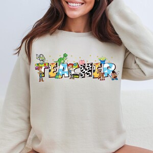 Toy Story Teacher Shirt, Disney Teacher Team T-Shirts, Woody Buzz Jessie Teach Tees, Disney Pixar Toy Story Lab Week Sweatshirt