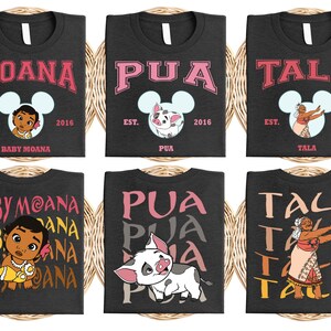 Disney Princess Moana Characters Shirt, Disneyland Micke Ears Moana Shirt, Hei Hei Pua Maui Tala Tamatoa Shirt, Disney Trip Matching Shirt