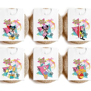 Retro 90&#39;s Mickey & Friends Shirt, Disney Spring Break Group Matching Shirt, Donald Daisy Beach Shirts, Disneyland Family Vacation Sweater