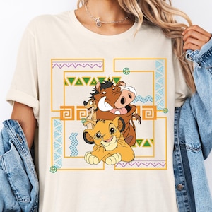 Chemise Disney Le Roi Lion, chemise Simba Pumba Timon, T-shirt Hakuna Matata, chemise Disney Animal Kingdom, chemise famille Disneyland Wild Trip