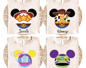 Chemise assortie Disney Toy Story, chemise Vous avez un ami en moi, t-shirt Toy Story oreilles de Mickey, t-shirt Woody Jessie Buzz, t-shirts voyage Disneyland