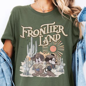 Vintage Disney Frontier Land Shirt, Western Mickey And Minnie T-Shirt, Cowboy Mickey Shirt, Disneyland Family Vacation Shirt, WDW Trip Tees