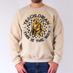 The Teachlorian This is The Way Shirt, Din Djarin Teacher T-Shirt, Retro Mandalorian Teacher Sweatshirt, Star Wars Gift For Teacher