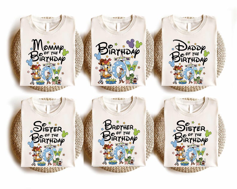 Personalized Toy Story Birthday Boy Shirt, Custom Disney Family Matching Bday Party Sweatshirt