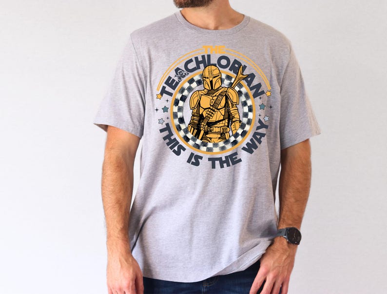 The Teachlorian This is The Way Shirt, Din Djarin Teacher T-Shirt, Retro Mandalorian Teacher Sweatshirt, Star Wars Gift For Teacher