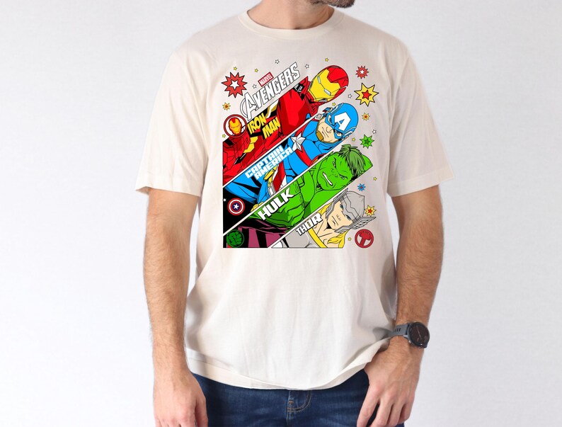 Marvel Avengers Shirt, Marvel Superheroes Sweatshirt, Marvel Comics Shirt, Iron Man Captain America Hulk Thor T-Shirt, Disney Trip Boy Tees