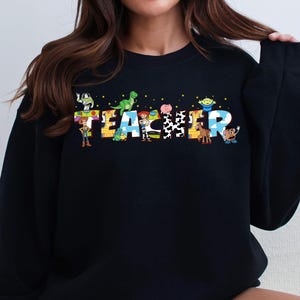 Toy Story Teacher Shirt, Disney Teacher Team T-Shirts, Woody Buzz Jessie Teach Tees, Disney Pixar Toy Story Lab Week Sweatshirt