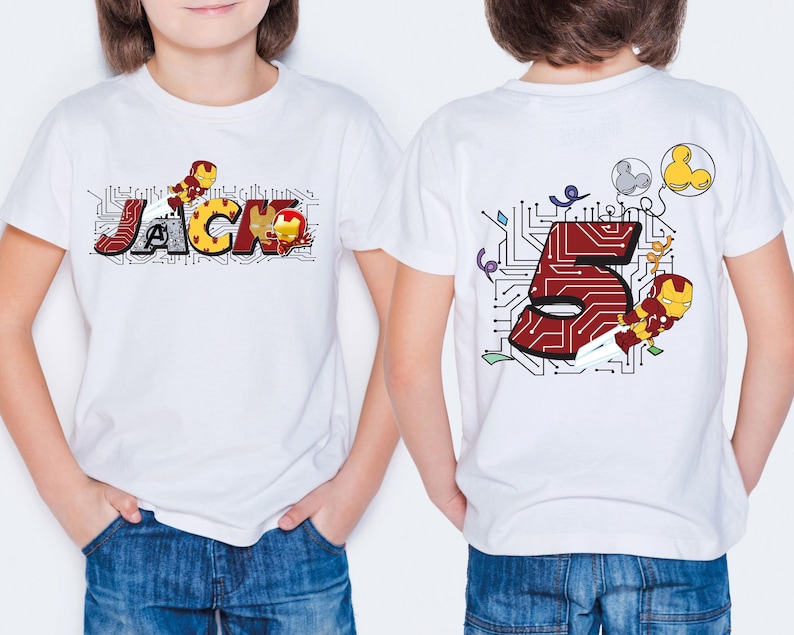 Iron Man Birthday Shirt, Marvel Custom Birthday Family Matching Tee, Disney Birthday Boy T-Shirt, Personalized Avengers Birthday Sweatshirt