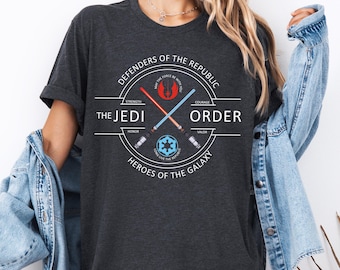 Star Wars The Jedi Order Shirt, The Clone Wars Jedi Order Emblem Tee, Jedi Lightsaber Shirt, Disney Galaxy's Edge Tee, Disney Vacaion Tee