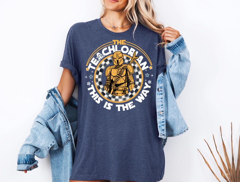 The Teachlorian This is The Way Shirt, Din Djarin Teacher T-Shirt, Retro Mandalorian Teacher Sweatshirt, Star Wars Gift For Teacher