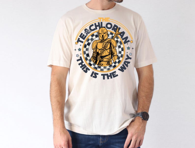 The Teachlorian This is The Way Shirt, Din Djarin Teacher T-Shirt, Retro Mandalorian Teacher Sweatshirt, Star Wars Gift For Teacher