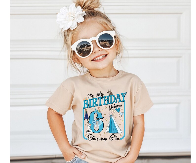 Custom Frozen Birthday Girl Shirt, Personalized Elsa Birthday Sweatshirt, Disney Birthday Girl Tee, Disneyland Birthday Vacation Shirt