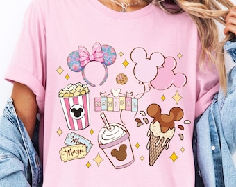Camiseta Disney Snacks, camiseta Magical Kingdom, sudadera Disney Just Here For The Snacks, camiseta de viaje para niñas a Disneyland, camiseta de vacaciones familiares en WDW