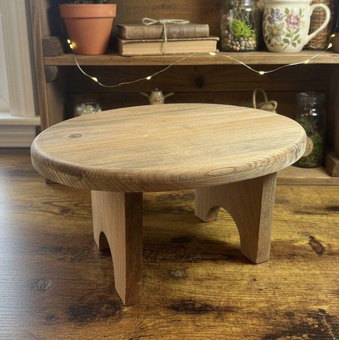 Rustic Wooden Display Stool Small Bench Farmhouse Decor 12x9x6 Inch ...