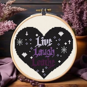 Live Laugh Loathe PDF Cross Stitch Pattern