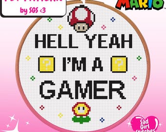 Super Mario Inspired PDF Cross Stitch Pattern