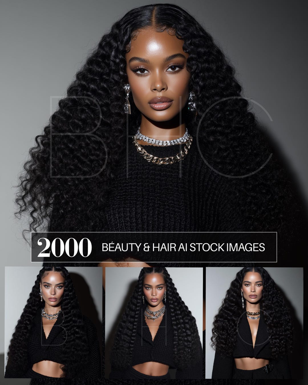 Realistic Hair Model Images for Professional Beauty Salon Business ...
