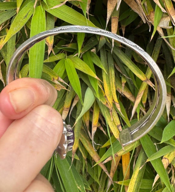 Solid Stamped Silver Double Twisted Cuff Bracelet - image 4