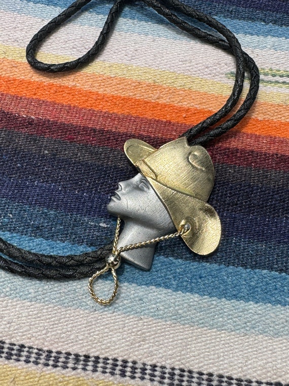 Lady Cowgirl Bolo Tie Necklace