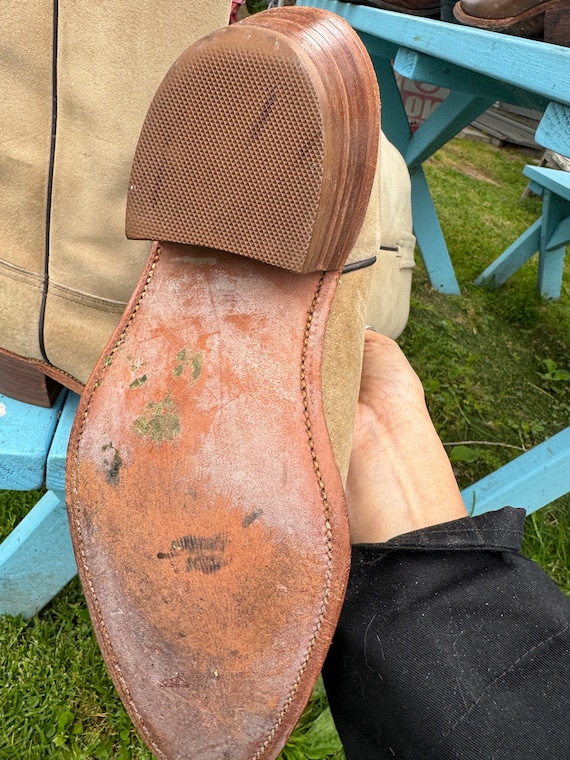 Frye Suede Cowboy Boots-Men Size 12 - image 6