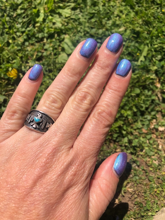 Old Pawn Thunderbird Turquoise Ring