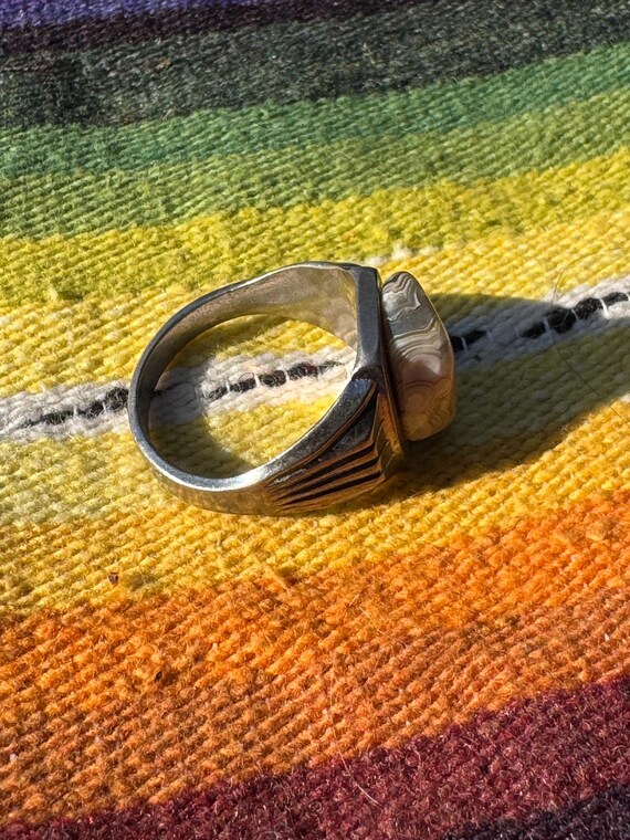 Lace Agate Sterling Silver Ring - image 5