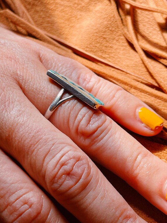 Vintage Turquoise River Ring - image 4