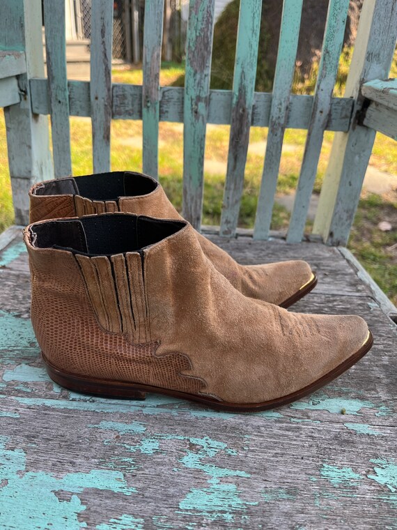 Vintage Guess Suede Ankle Boots - Size 5.5 - image 1